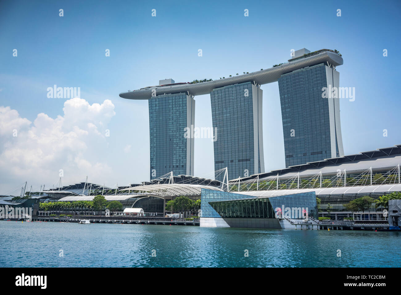 Hotel Marina Bay Sands in Singapur Stockfoto