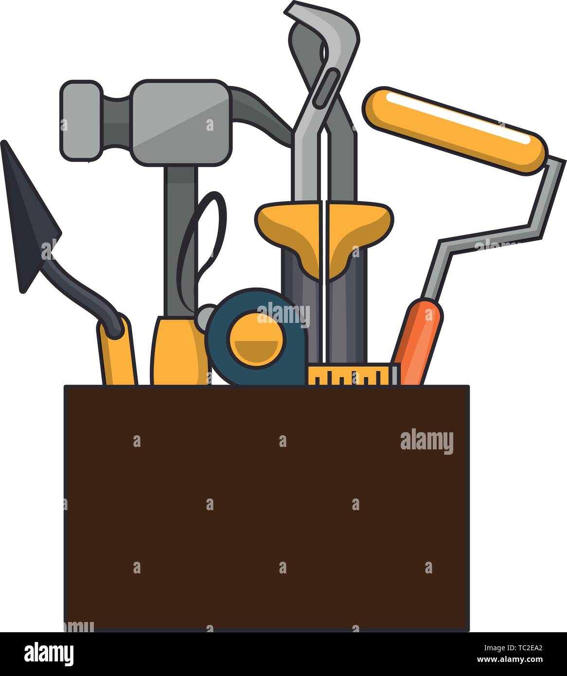Tools Sammlung workshop Symbole Cartoon Stock Vektor