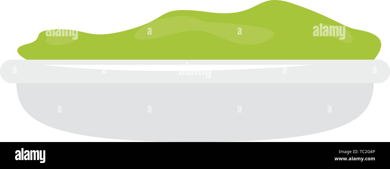 Isolierte guacamole Schüssel Bild auf weißem Hintergrund-Vektor Stock Vektor