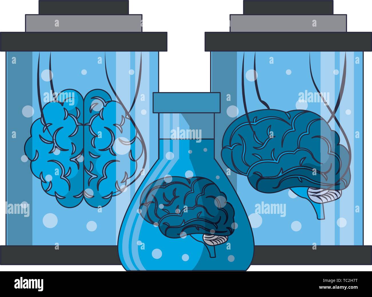Künstliche Intelligenz Symbole Konzept Cartoon Stock-Vektorgrafik - Alamy