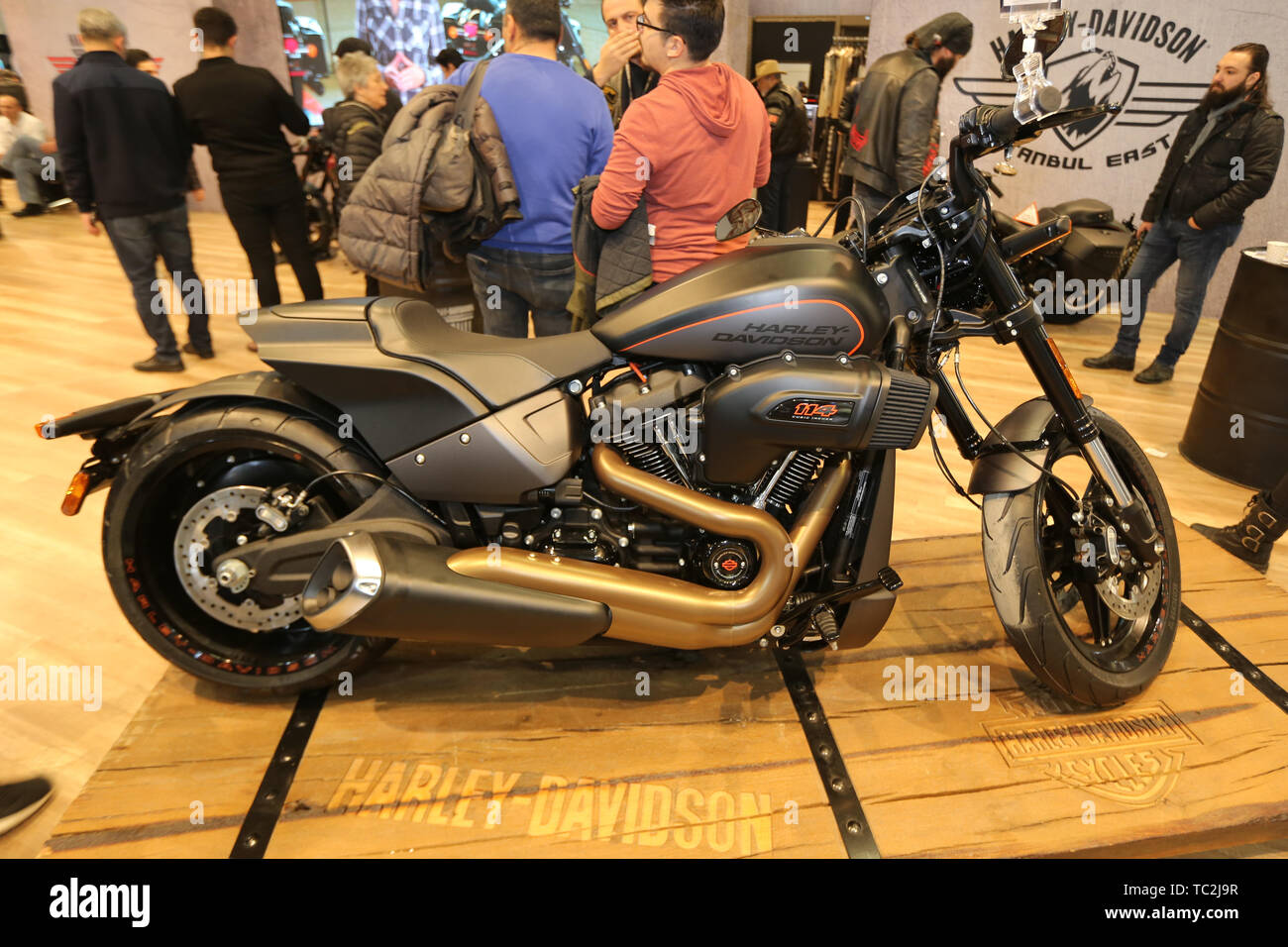 ISTANBUL, Türkei - 23. FEBRUAR 2019: Harley-Davidson FXDR 114 auf der Motorrad  Messe in Istanbul Istanbul Stockfotografie - Alamy