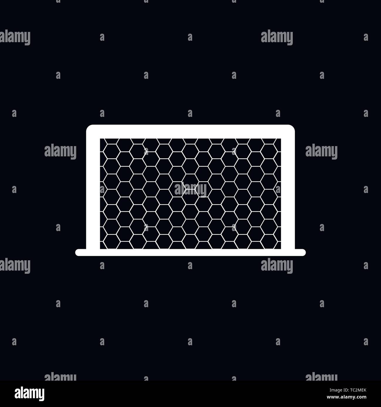 Fußball-Symbol, Logo, Illustration, Vektor Symbol für Design Stock Vektor
