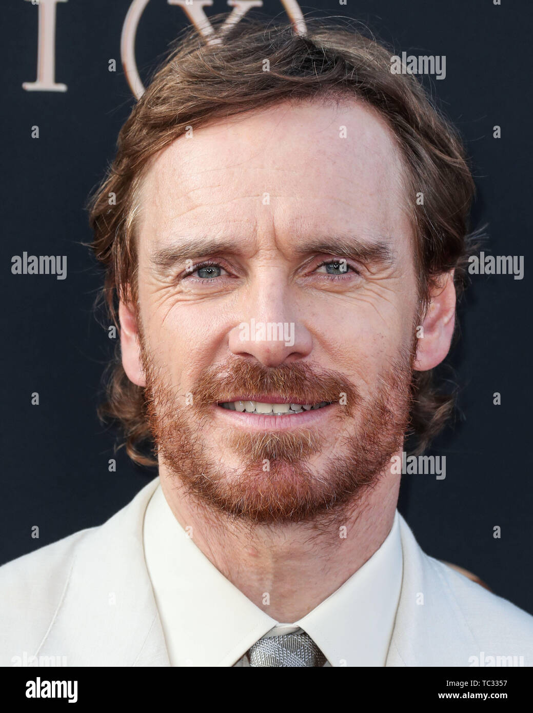 HOLLYWOOD, LOS ANGELES, Kalifornien, USA - Juni 04: Schauspieler Michael Fassbender kommt an der Los Angeles Premiere von Twentieth Century Fox's 'Dark Phoenix' an der TCL Chinese Theater IMAX am 4. Juni 2019 in Hollywood, Los Angeles, Kalifornien, USA. (Foto von Xavier Collin/Image Press Agency) Stockfoto