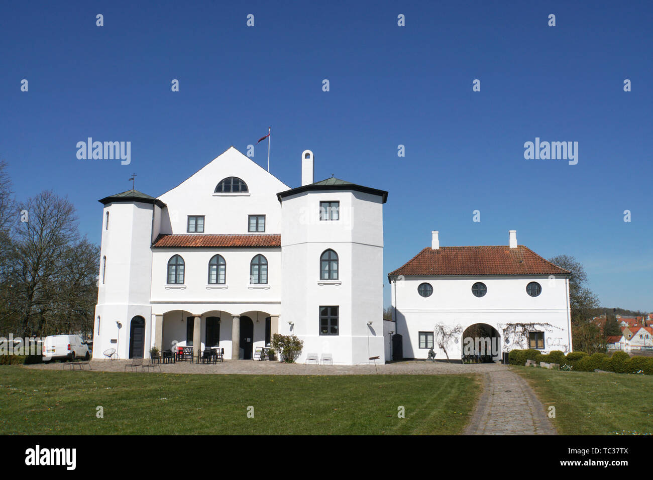 Schloss Brundlund, Apenrade, Süddänemark, Dänemark Stockfoto