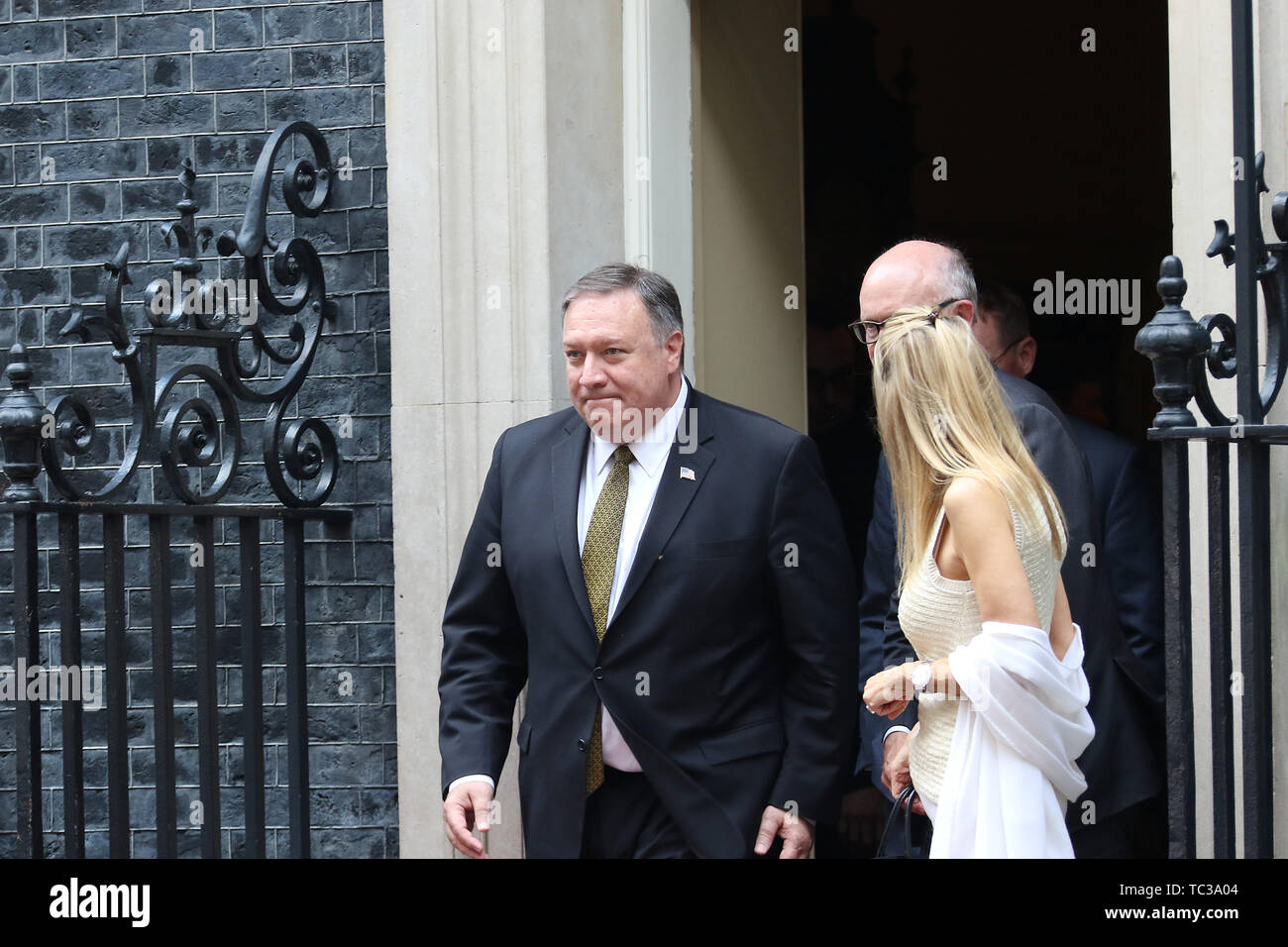 Mike Pompeo, Vereinigten Staaten von Amerika Präsidenten Besuch im Vereinigten Königreich, die Downing Street, London, UK, 04. Juni 2019, Foto von Richard Goldschmidt Stockfoto