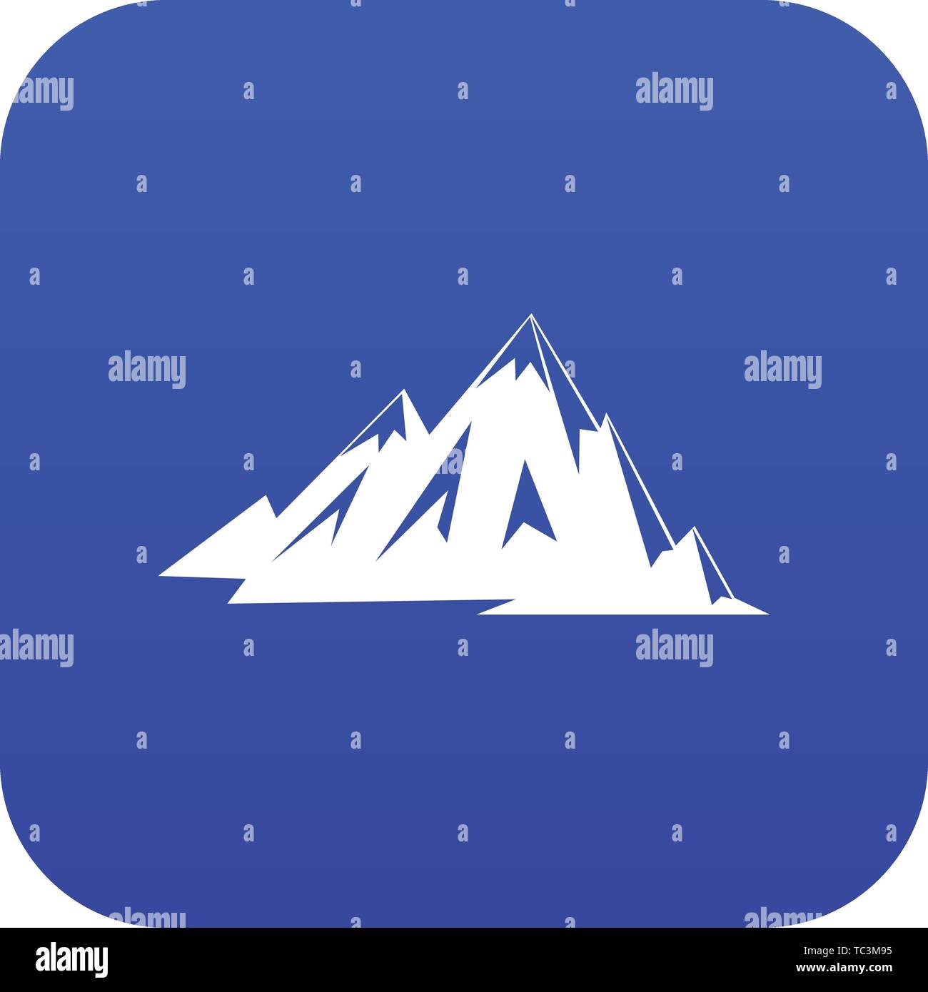 Kanadischen berge Symbol digital Blau Stock Vektor
