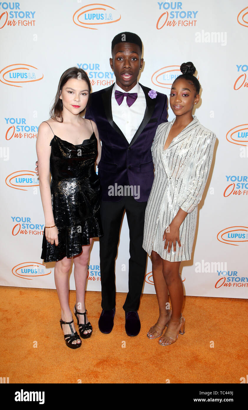 Lupus LA2019 Orange Kugel mit: Hannah Zeile, Niles Fitch, Eris Bäcker Wo: Beverly Hills, Kalifornien, USA, wenn: 05. Mai 2019 Credit: FayesVision/WENN.com Stockfoto
