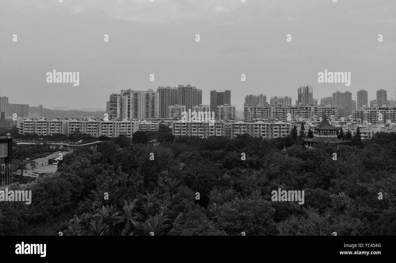 Der Luft Blick auf Longgang, Shenzhen. Stockfoto