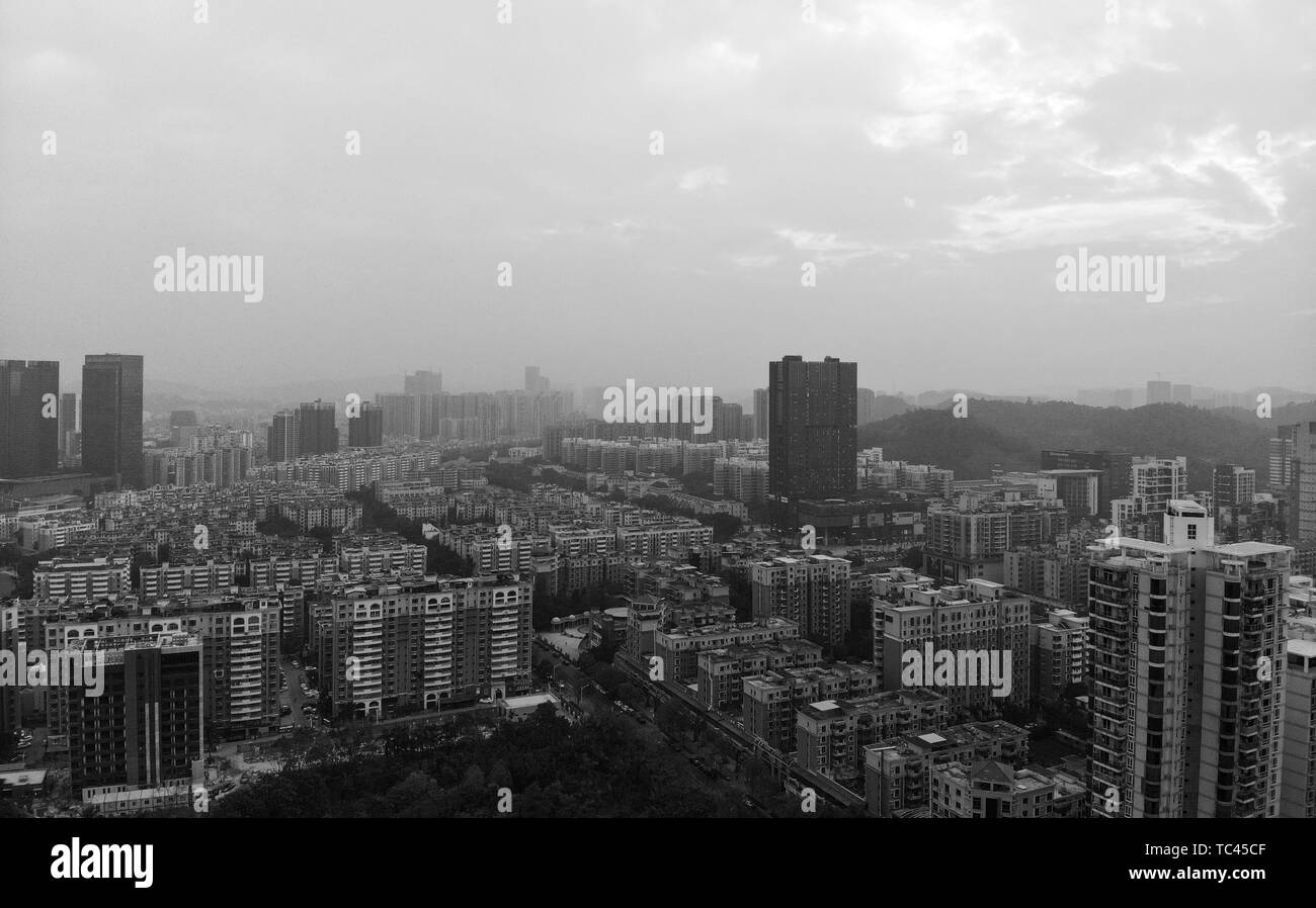 Der Luft Blick auf Longgang, Shenzhen. Stockfoto