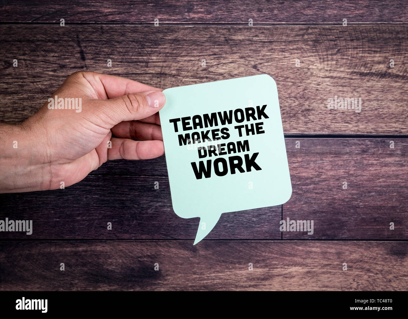 Teamwork Macht Traum Arbeiten Stockfotografie Alamy