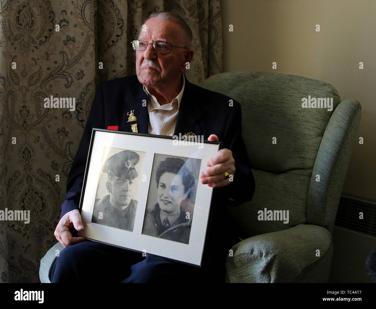 DDay veteran Charles Boyer, der in der Norfolk Regiment gedient und