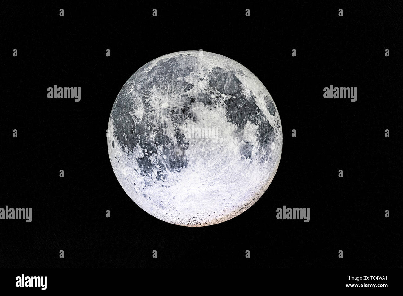 Nahaufnahme der Mond und der Mond Stockfoto