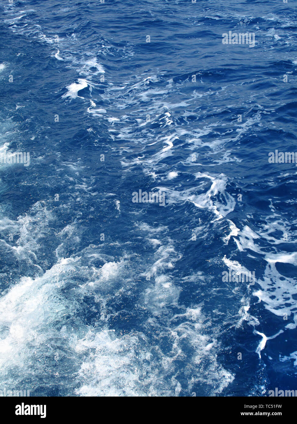 blaues Meer Welle Wasser Hintergrund Stockfoto
