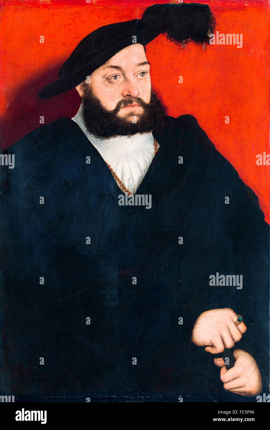 Lucas Cranach, der Ältere, John, Erbprinz von Sachsen, 1498-1537, Porträtgemälde, ca. 1534 Stockfoto