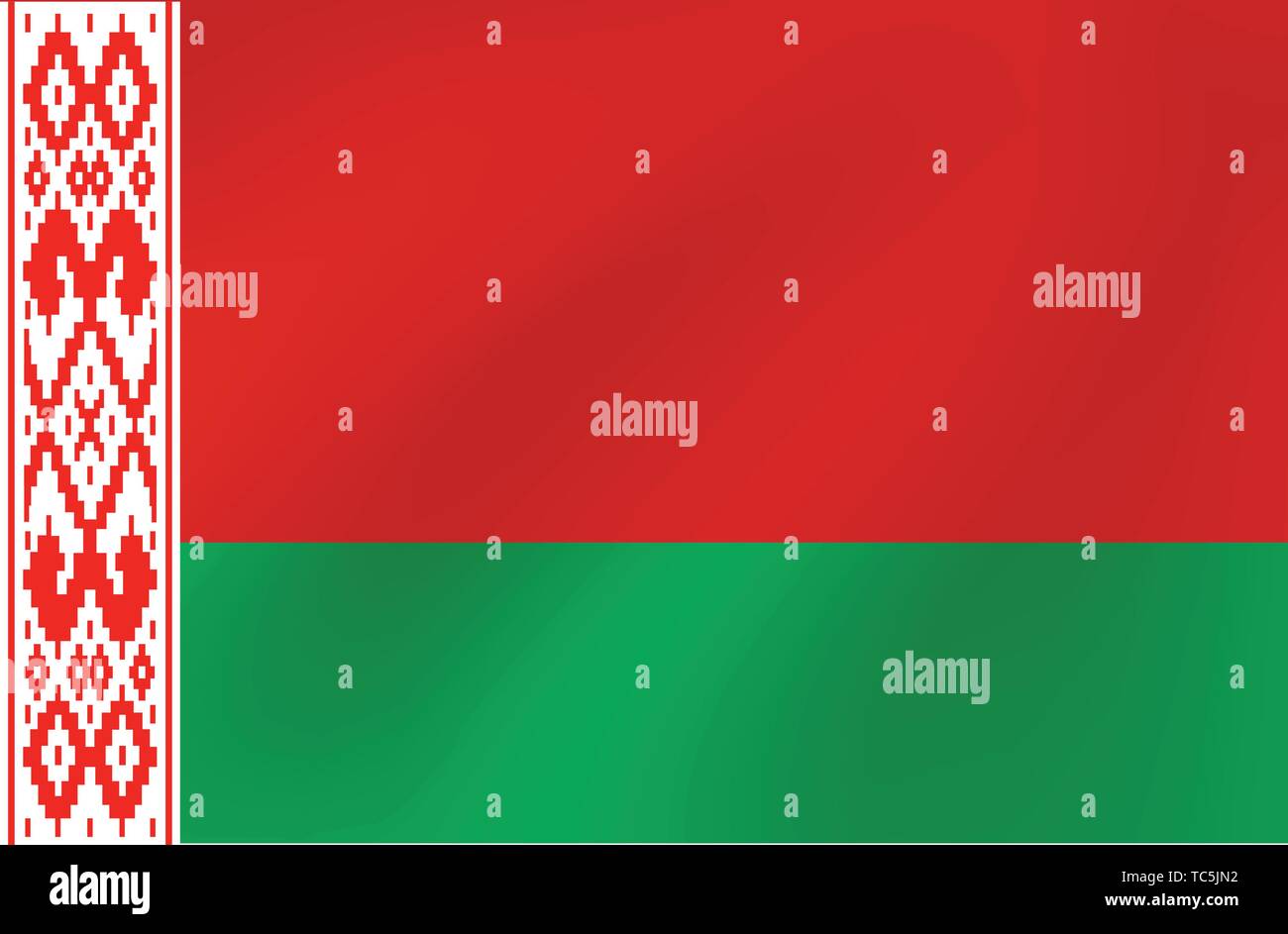 Vektor Nationalflagge von Belarus. Abbildung für Sport Wettbewerb, traditionelle oder Veranstaltungen. Stock Vektor