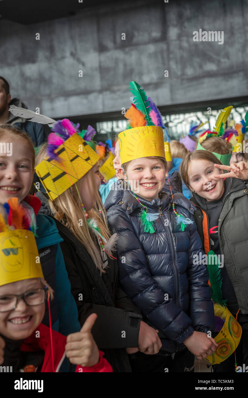 Jährliche Kinder- kulturelles Fest, Reykjavik, Island Stockfoto