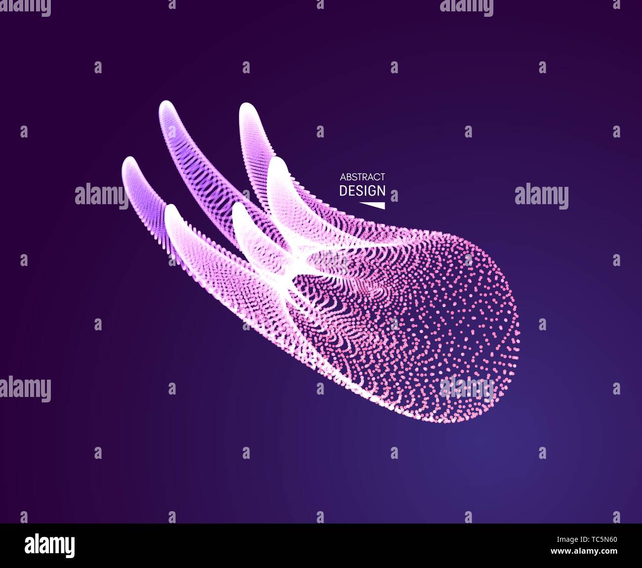 3D-Struktur. Futuristische Technologie Stil. Abstrakte Design. Vector Illustration für Wissenschaft, Chemie oder Bildung. Stock Vektor
