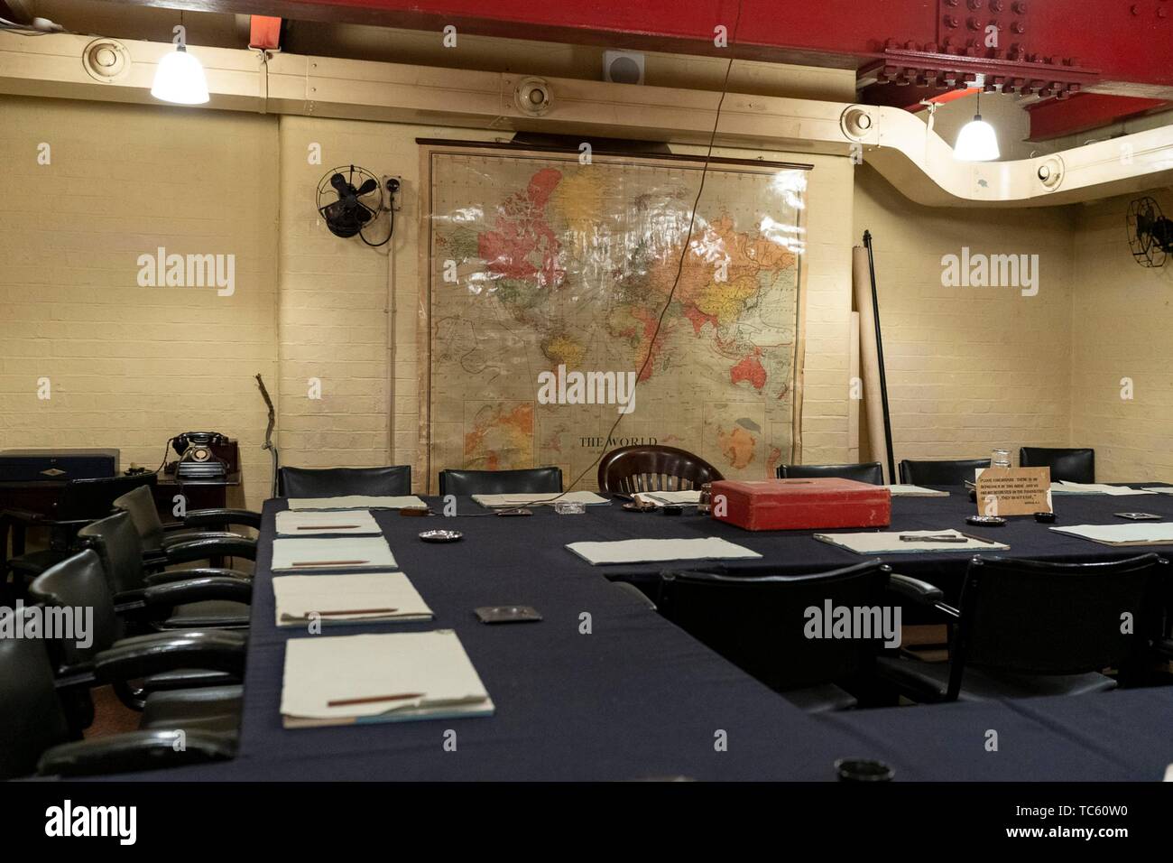 Die Cabinet War Raum Im Bunker Der Churchill War Rooms