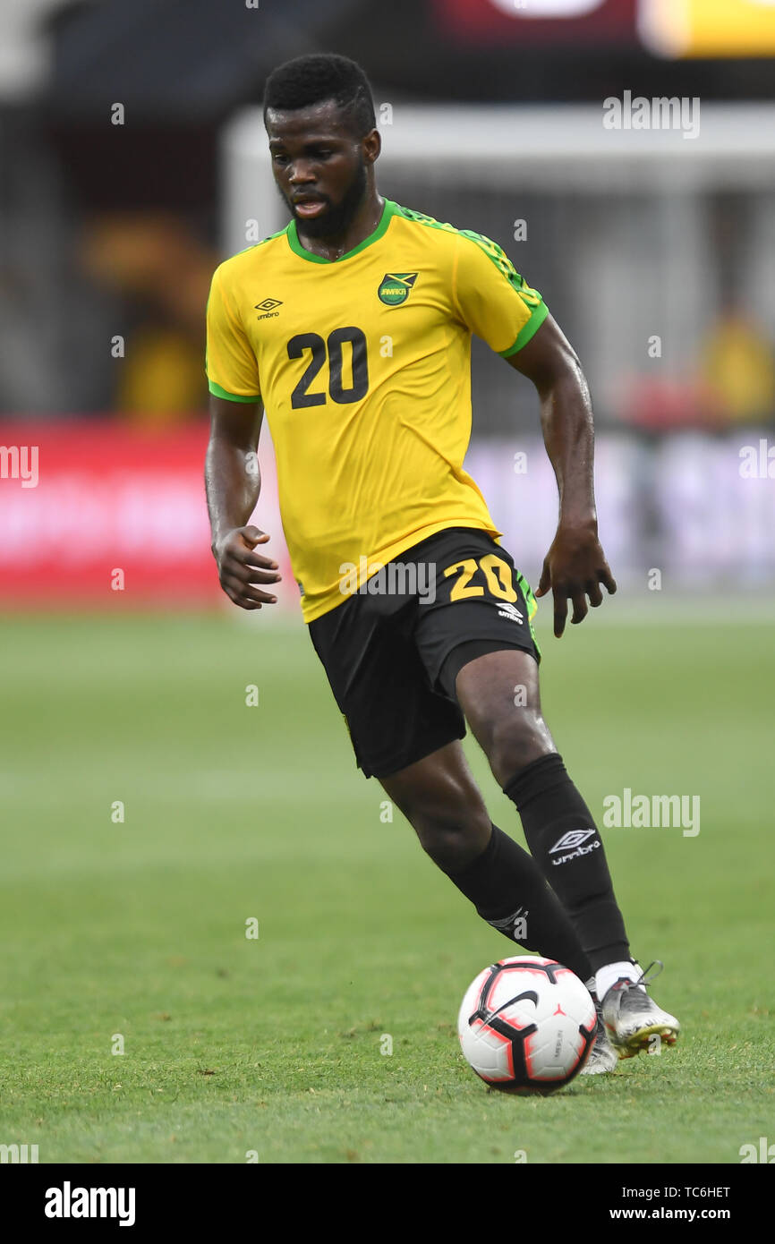 Washington, DC, USA. 5. Juni 2019. KEMAR LAWRENCE (20), die in Aktion während des Spiels bei Audi Feld in Washington DC statt. Credit: Amy Sanderson/ZUMA Draht/Alamy leben Nachrichten Stockfoto