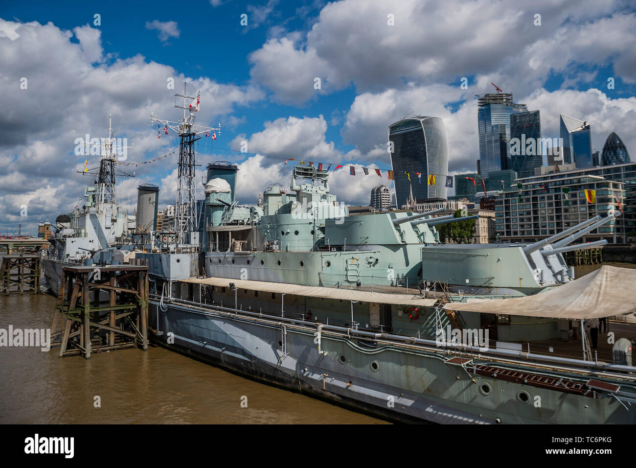 London, Großbritannien. 06 Juni, 2019. Imperial War Museum markiert den 75. Jahrestag der D-Day Landungen an Bord der HMS Belfast. Credit: Guy Bell/Alamy leben Nachrichten Stockfoto