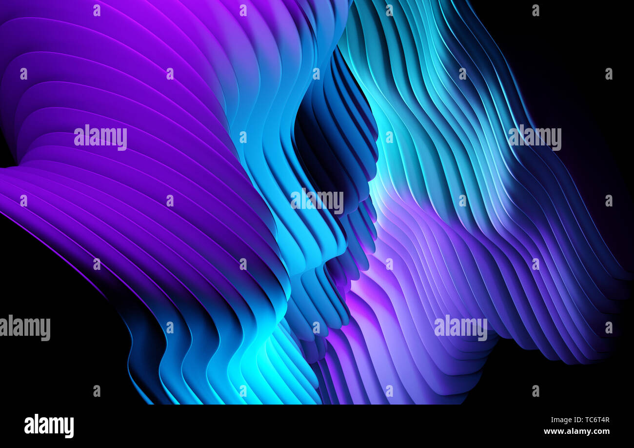 Abstrakte gradient Formen Muster Hintergrund Design. 3D-Darstellung Stockfoto