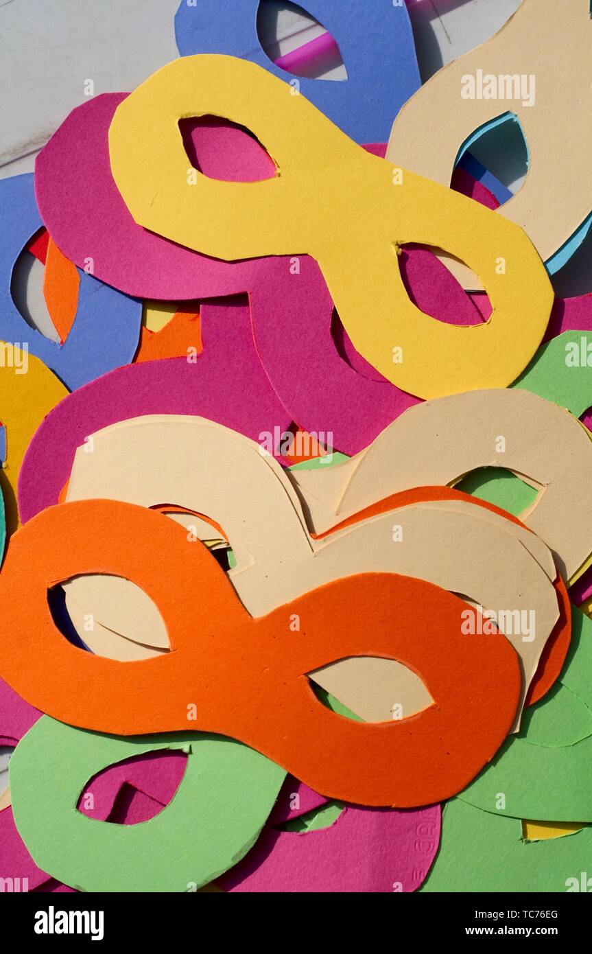 Bunte Karneval Maske, Hautnah. Stockfoto