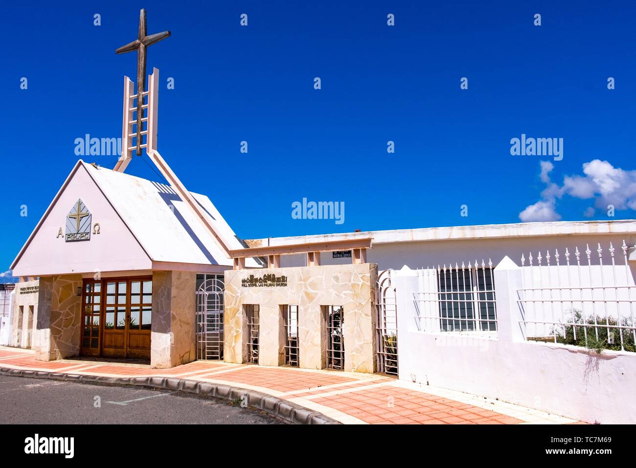 Full Gospel Las Palmas Church (Iglesia de Coreana Altavista) in Las Palmas auf Gran Canaria. Stockfoto