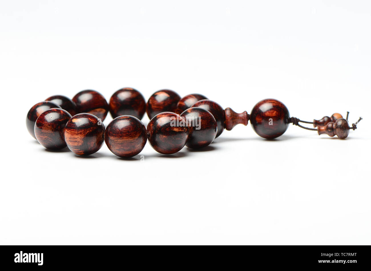 Palisander willow Hainan Huanghua birne Buddha Raupe handstring Stockfoto