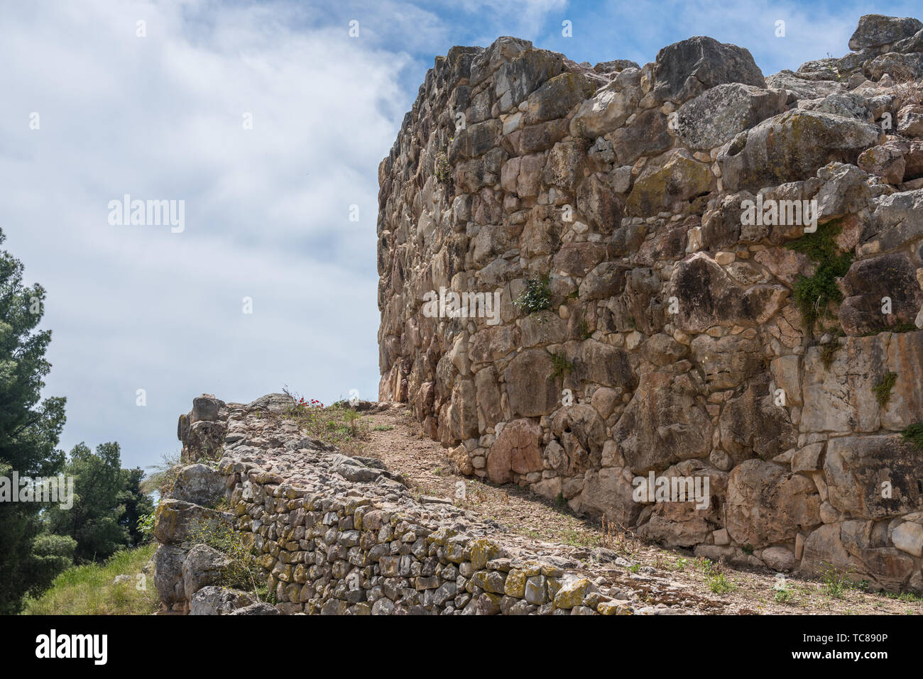 Der Griechischen antike historische Stätte von Tiryns in Peloponnes Griechenland Stockfoto