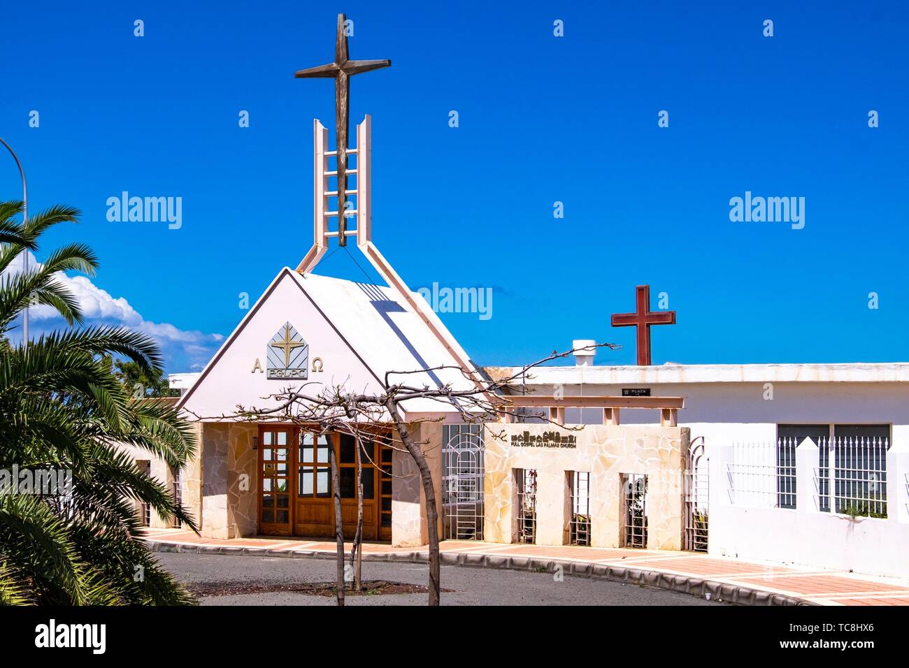 Full Gospel Las Palmas Church (Iglesia de Coreana Altavista) in Las Palmas auf Gran Canaria. Stockfoto