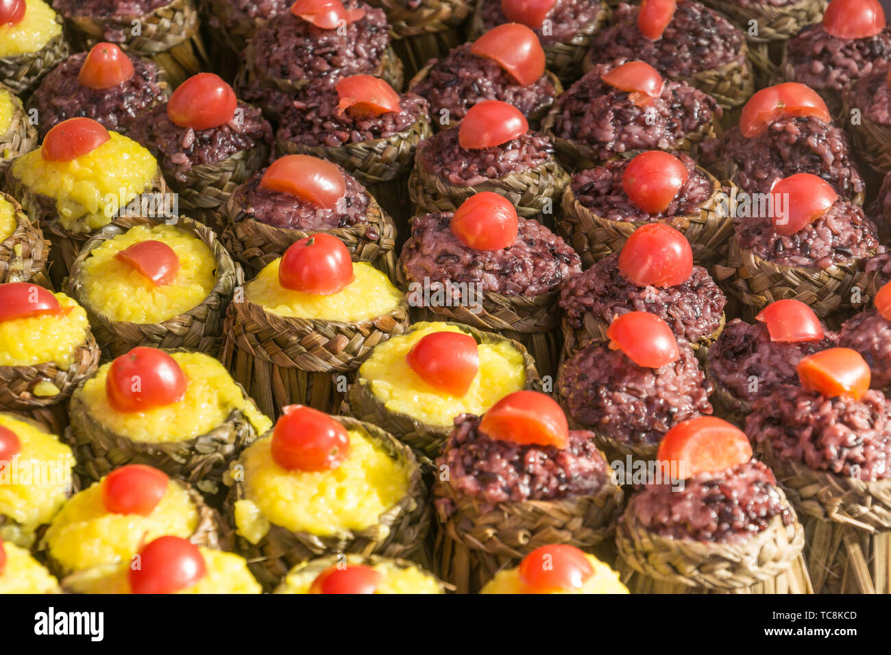 Chinesischen snack gedämpfter Klebreis close-up Stockfoto