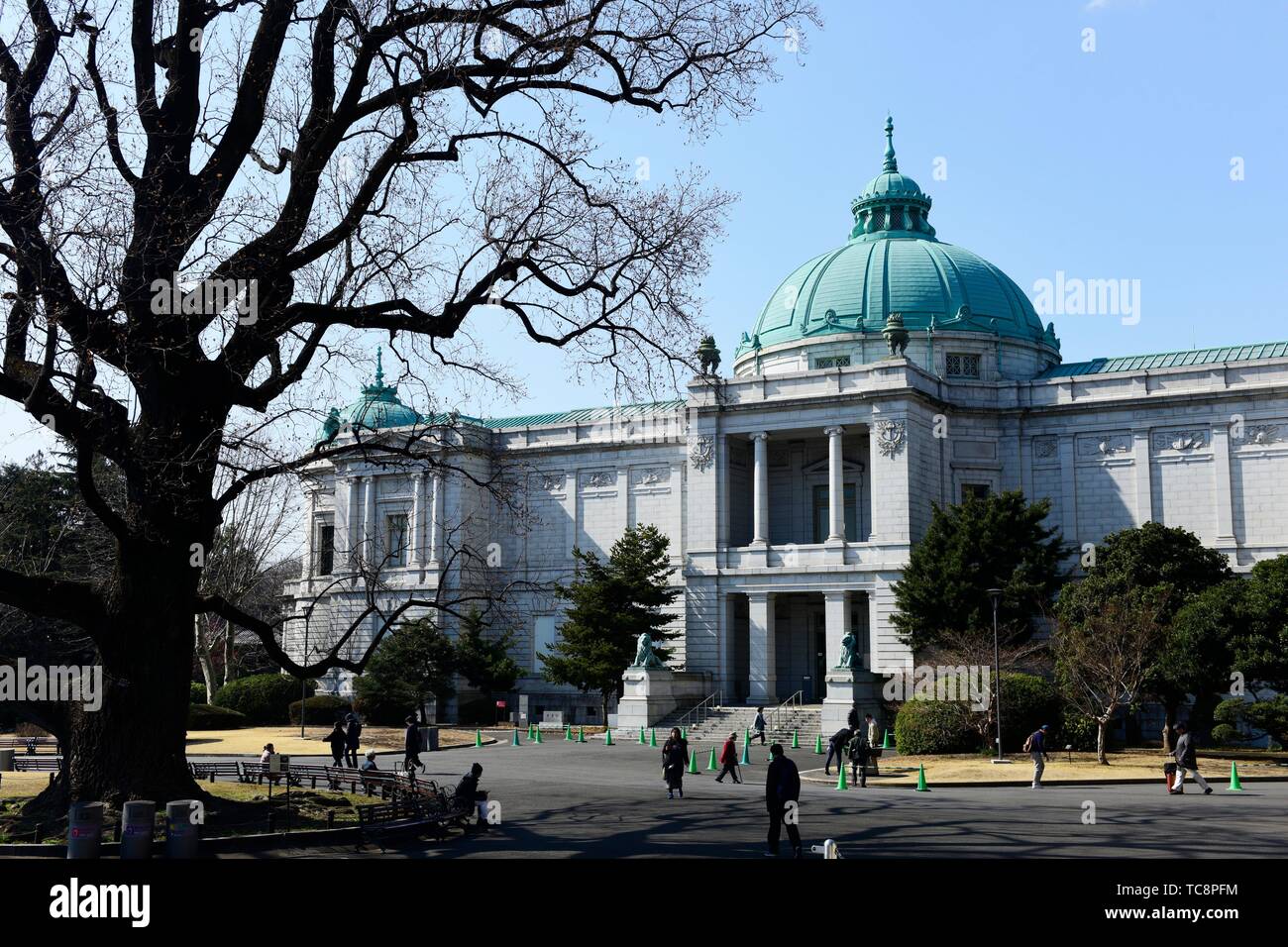 Tokyo National Museum, Hyokeikan Hall, Ueno Park, Honshu, Japan, Asien. Stockfoto