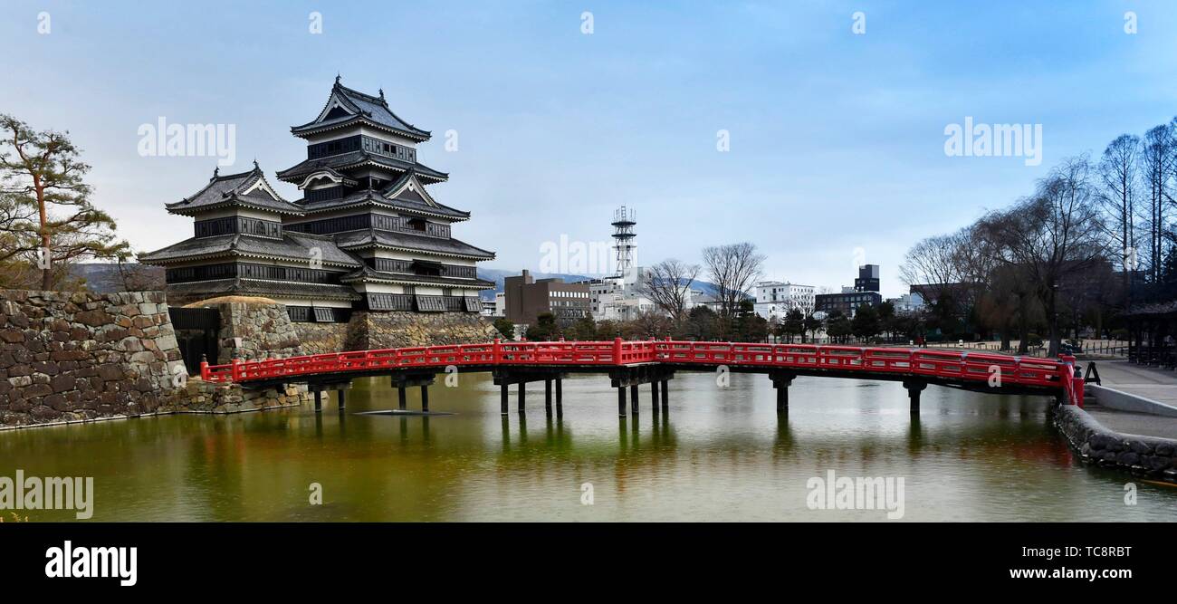 Schloß Matsumoto, Stadt Matsumoto, Nagano, Japan, Asien. Stockfoto