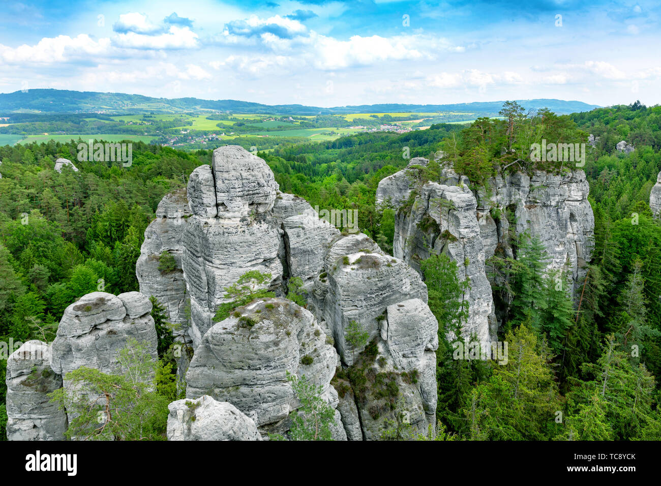 Hruboskalsko Rock City in der Tschechischen Republik Stockfoto