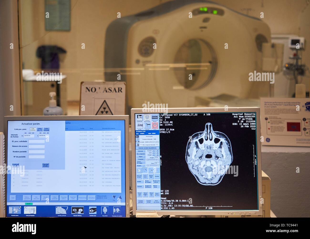CT-Scan, Radiologie, Krankenhaus Donostia, San Sebastian, Gipuzkoa, Baskenland, Spanien Stockfoto