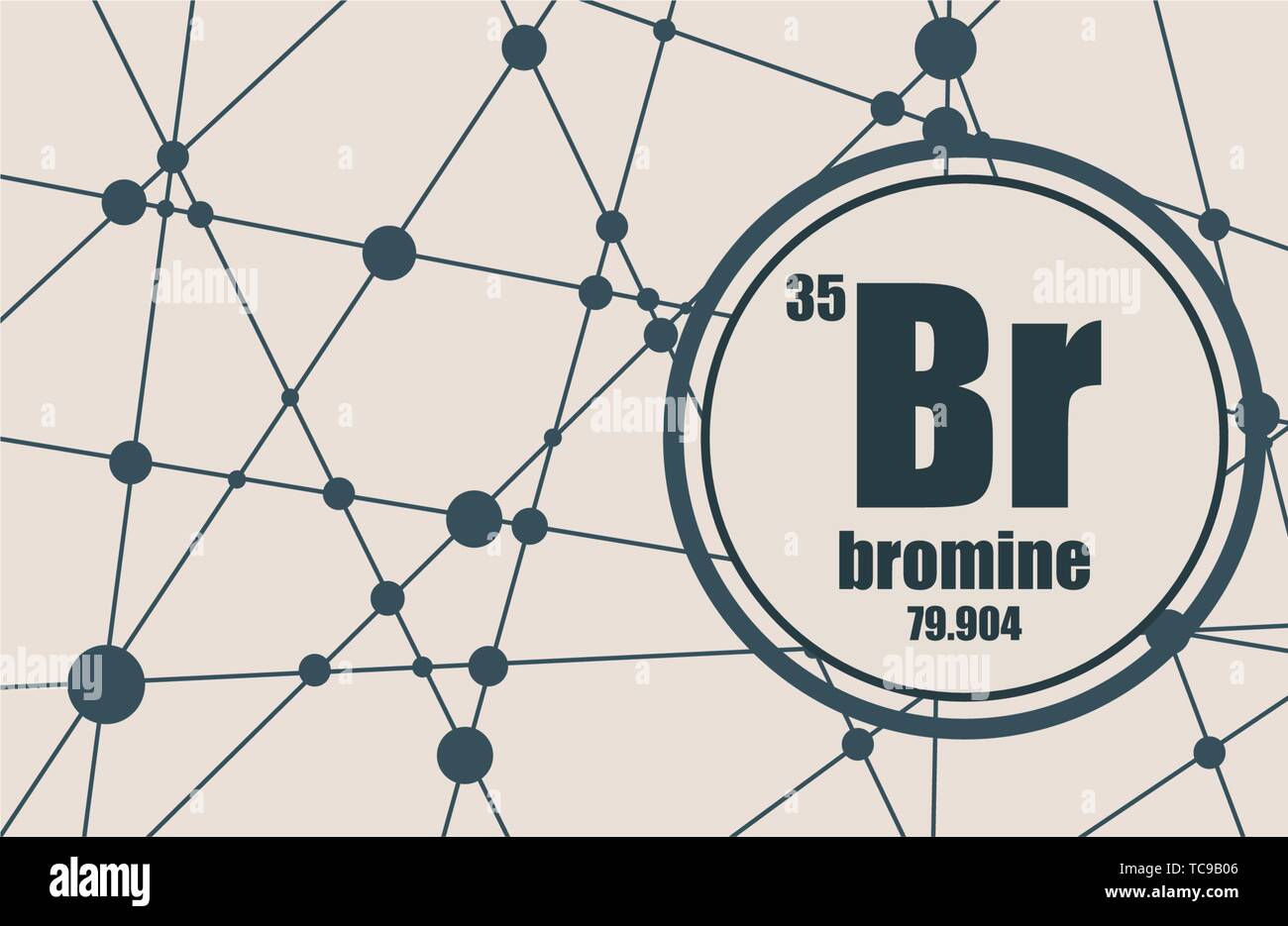 Brom chemisches Element. Stock Vektor
