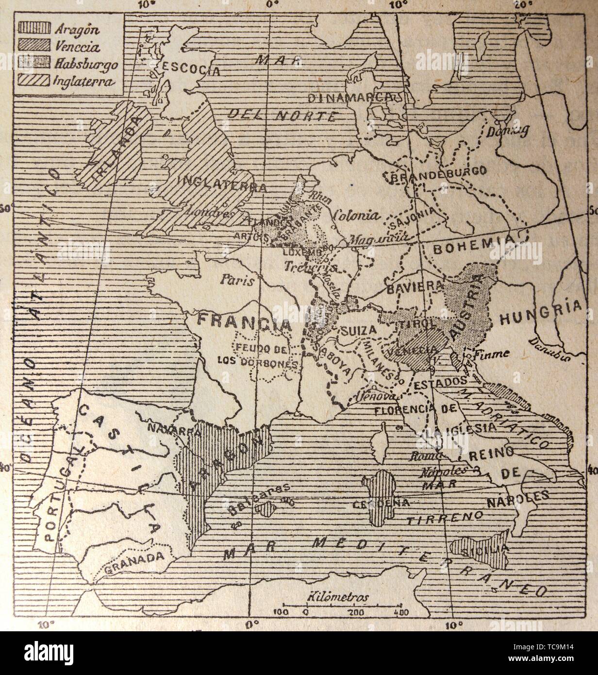 15th Century Map Europe Stockfotos und bilder Kaufen Alamy