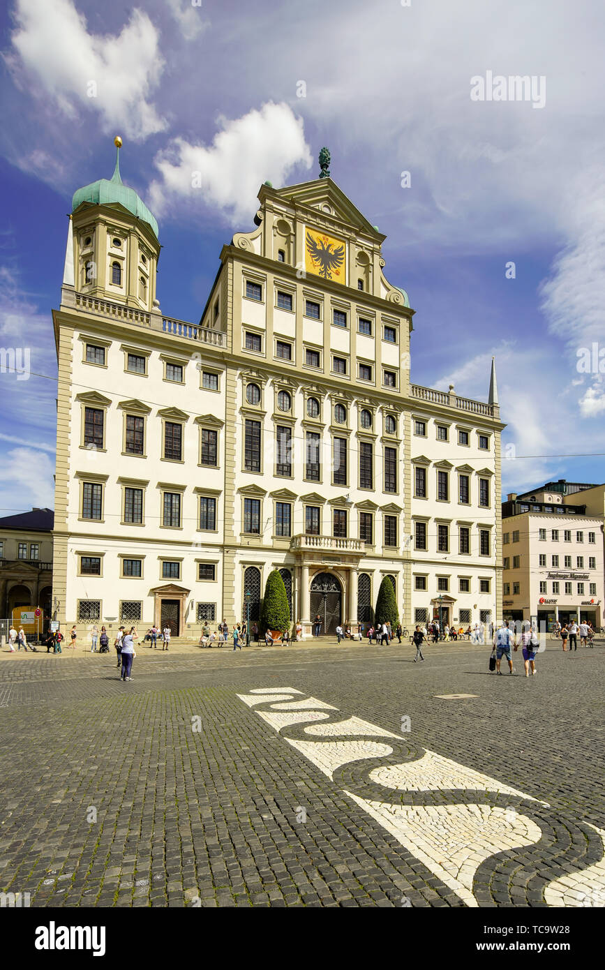 Südblick Augenarztpraxis - Augsburg Am Rathaus Augsburg Town Hall Stockfotos und -bilder Kaufen - Alamy