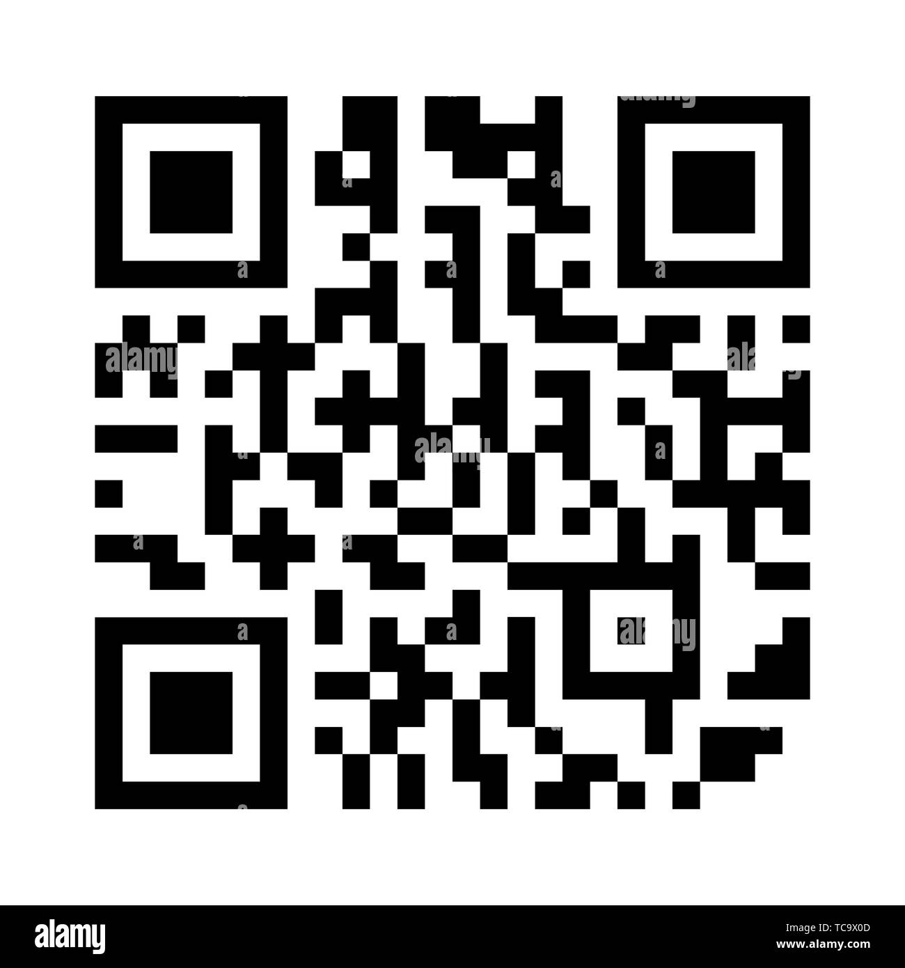 Einfache moderne Flachbild QR-Code Anmelden Vektor-illustration isoliert auf weißem Hintergrund. Elektronische, digitale Technologie, Marketing, Internet, Konzept, ÜBERH Stockfoto