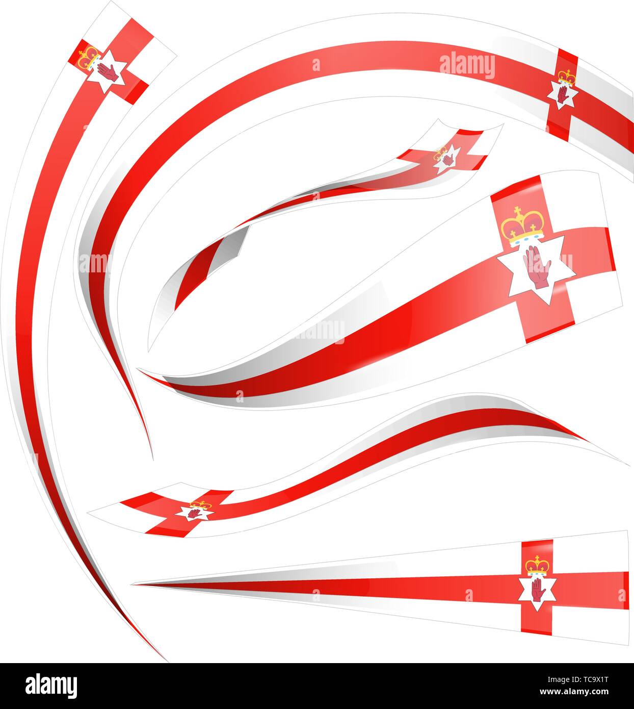 Nord irland Flagge Element isoliert auf weißem Hintergrund Stock Vektor