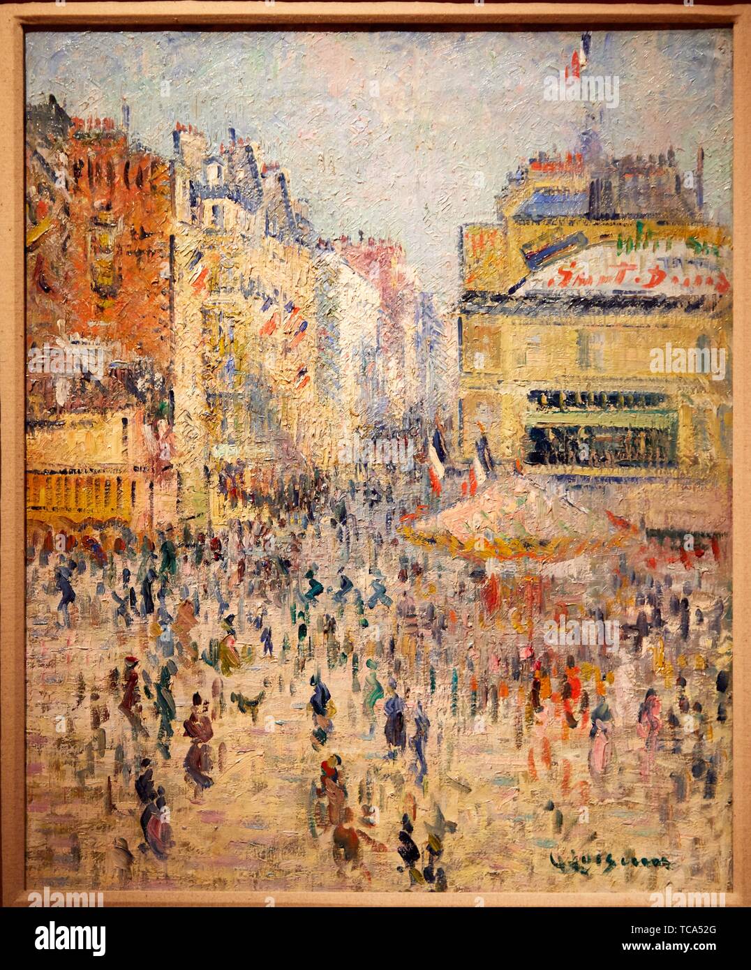 ''' Rue de Clignancourt, Paris, 14. Juli'', 1925, Gustave Loiseau, Thyssen Bornemisza Museum, Madrid, Spanien, Europa Stockfoto