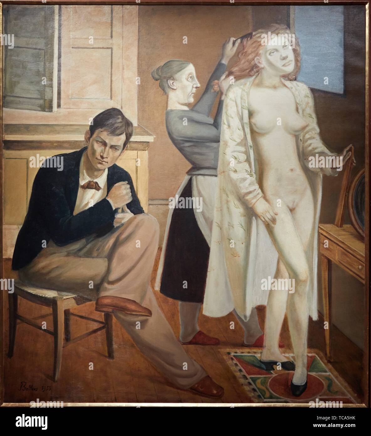 '''Cathy dressing'', 1933, Balthus, Thyssen Bornemisza Museum, Madrid, Spanien, Europa Stockfoto