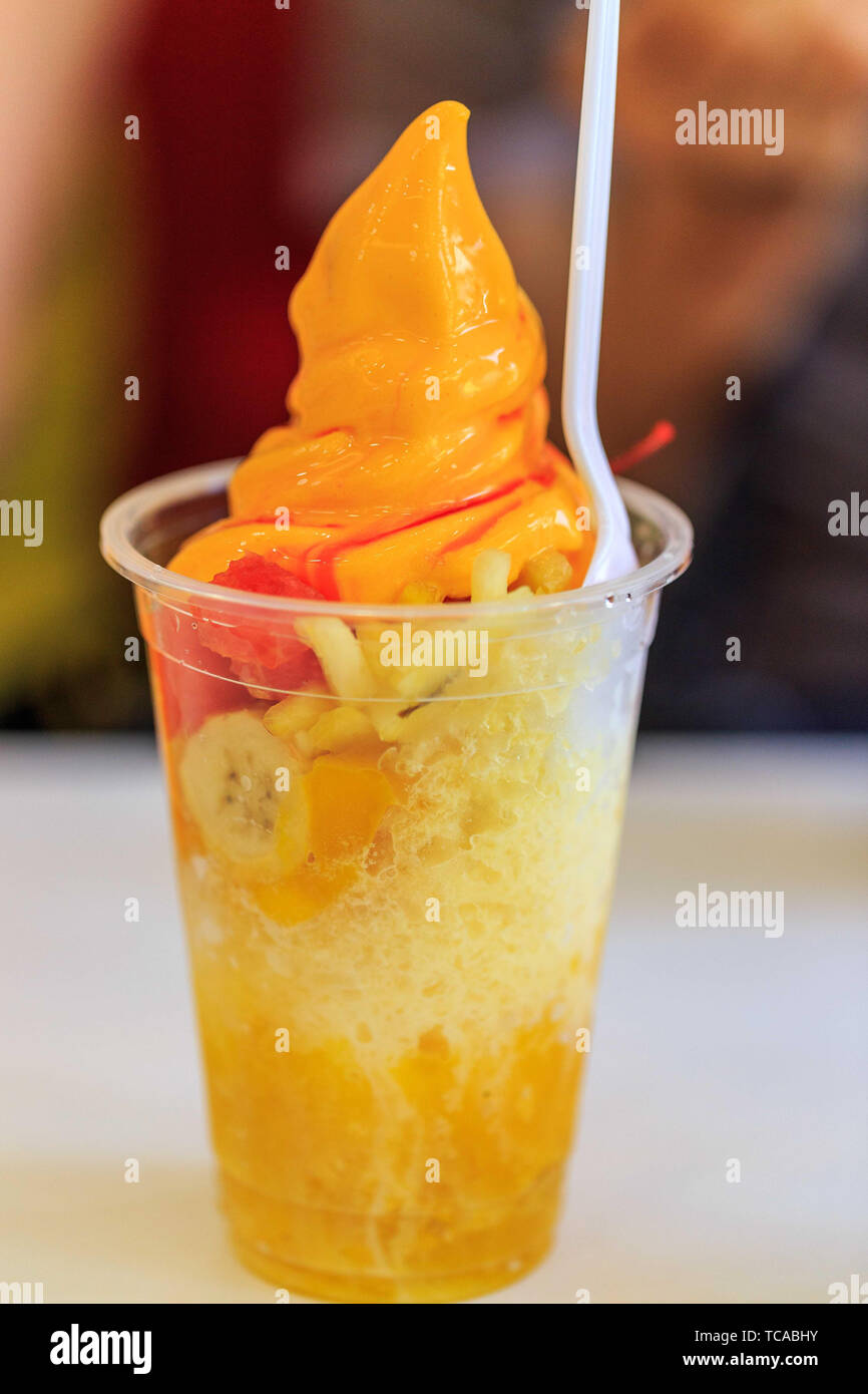 Mango Smoothie mango Eis Stockfoto