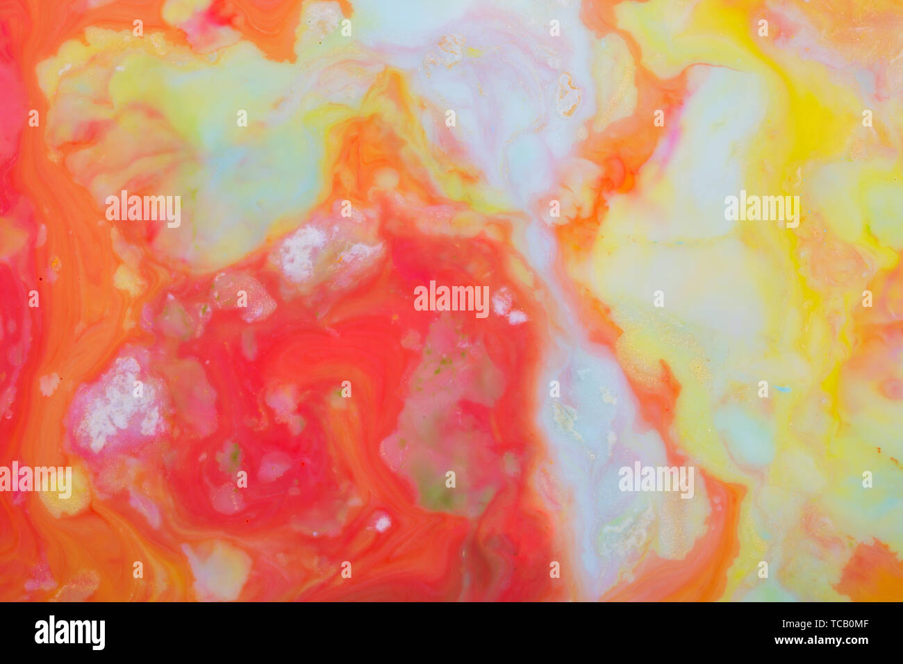 Zusammenfassung Hintergrund von farbigen Propylen pigment Bildung Stockfoto