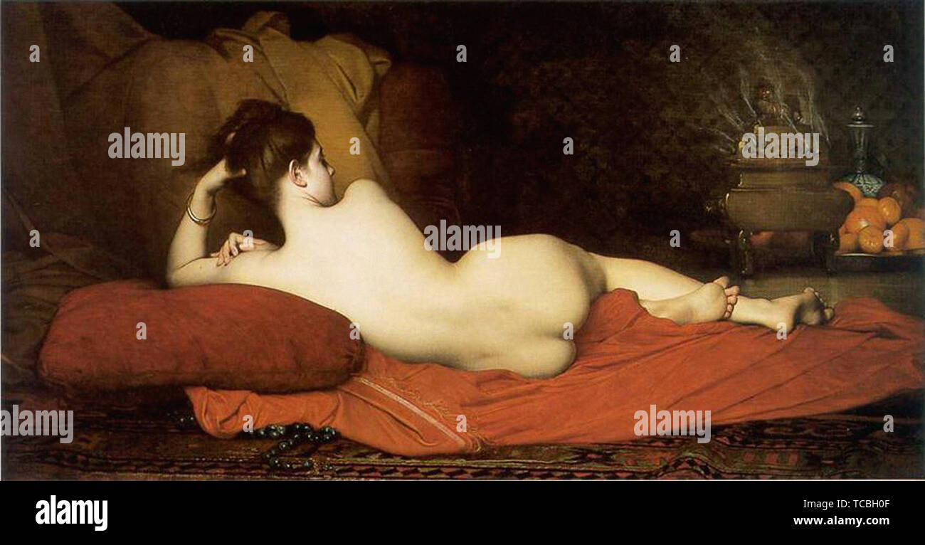 Jules Lefebvre - Odalisque 1874 Stockfoto