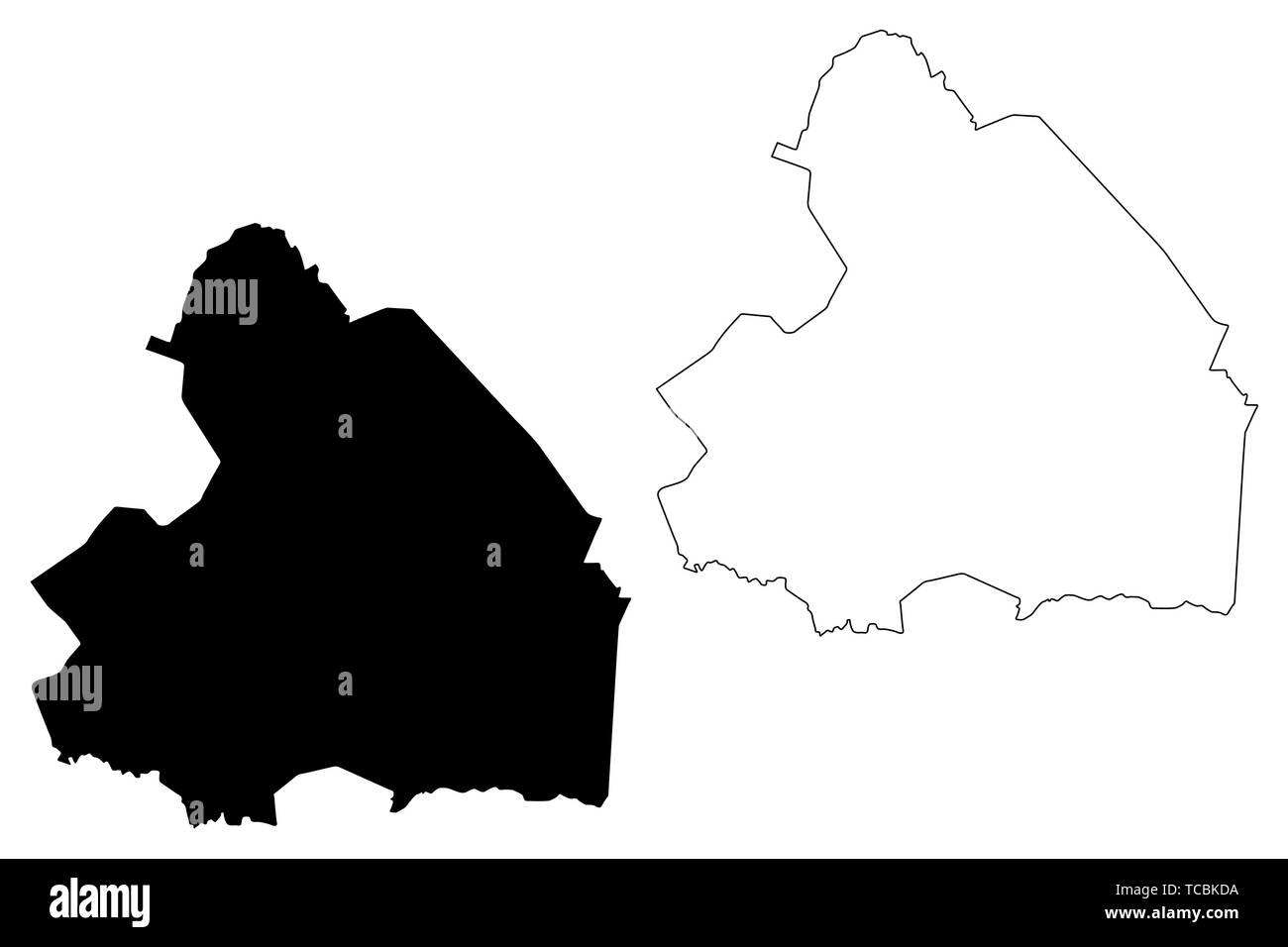 Provinz Drenthe (Königreich der Niederlande, Holland) Karte Vektor-illustration, kritzeln Skizze Drenthe Karte Stock Vektor