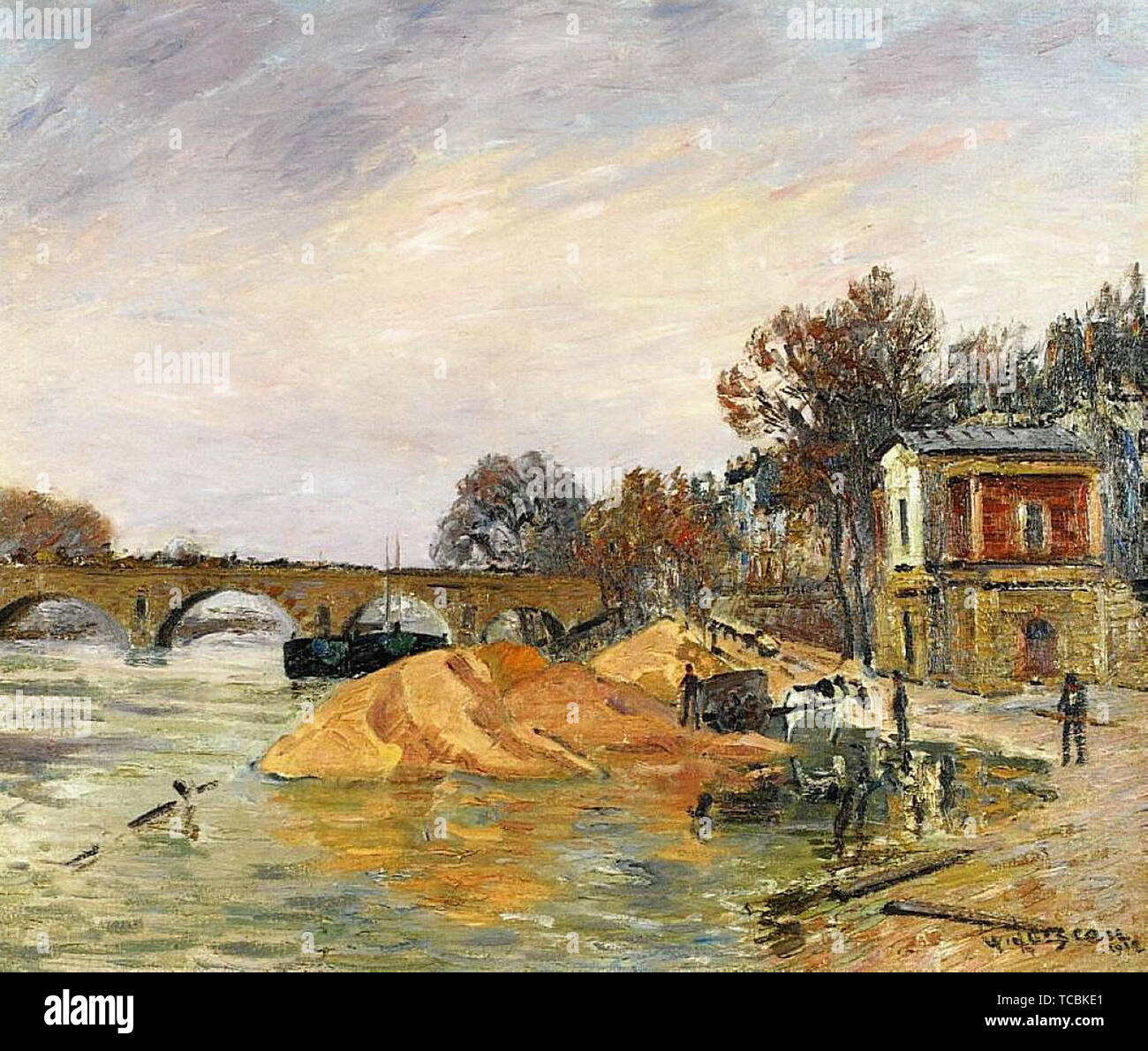 Gustave Loiseau-Pont Marie Paris 1912 Stockfoto