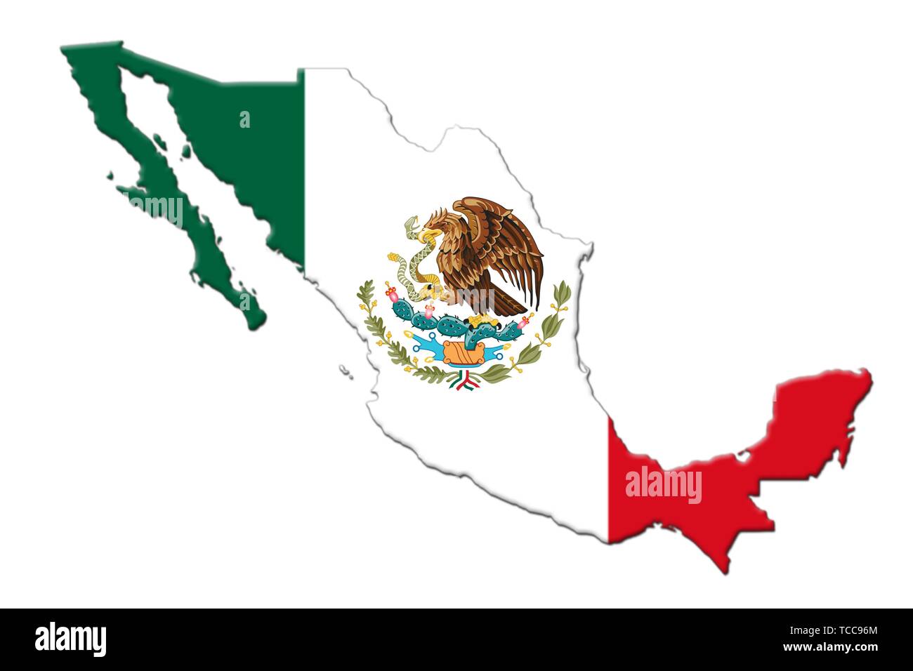 Bestickte Mexiko Fahne XIFAN Mexikanische Flagge 1,8x3 M - Doppelseitig  Bestickte Nationalflagge Aus Wetterfestem Nylon Bestickte Adler Flagge, image size:1300x956