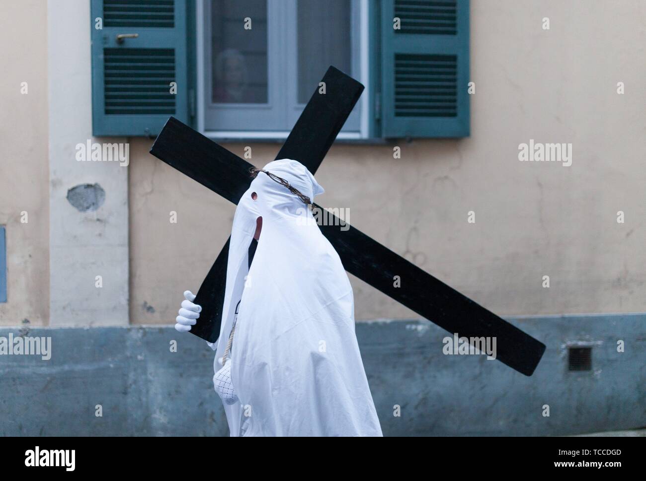 April 2014, Procida, Neapel, Italien. Karfreitag Prozession in Ostern feiern,. Stockfoto