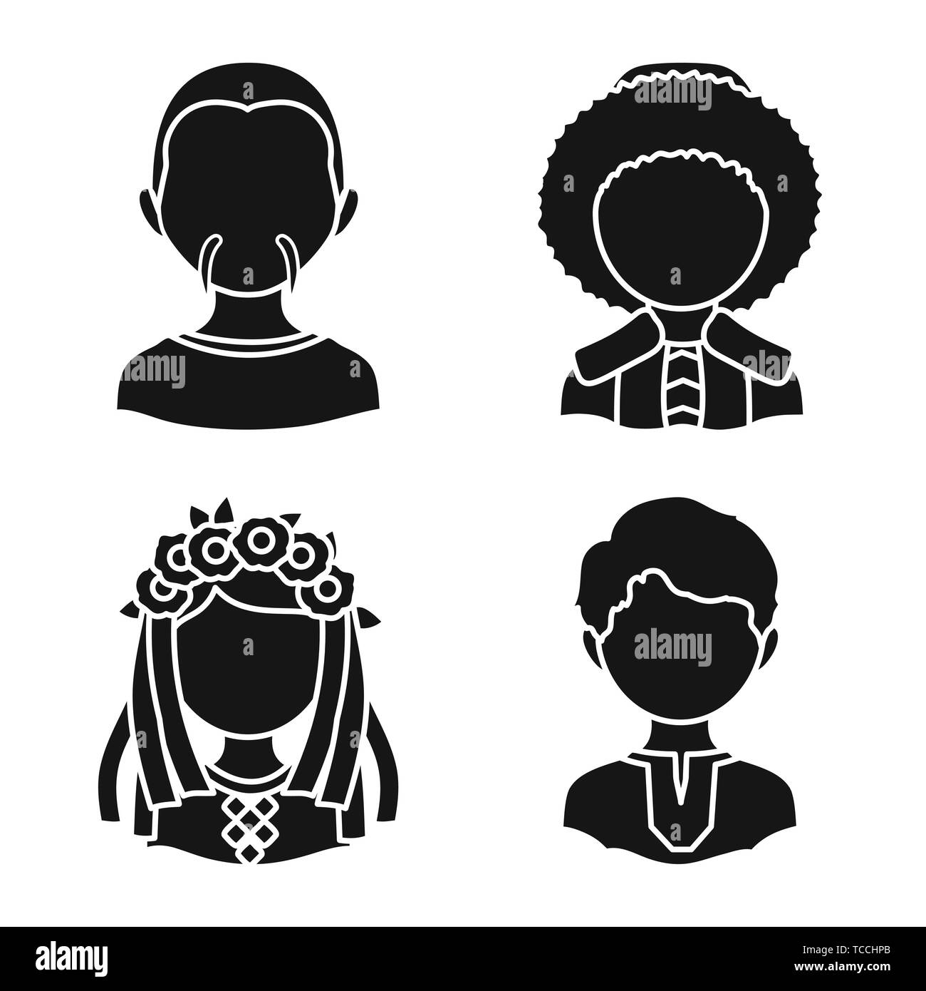 Isoliertes Objekt von Person und Kultur Symbol. Satz von Person und Race stock Symbol für das Web. Stock Vektor
